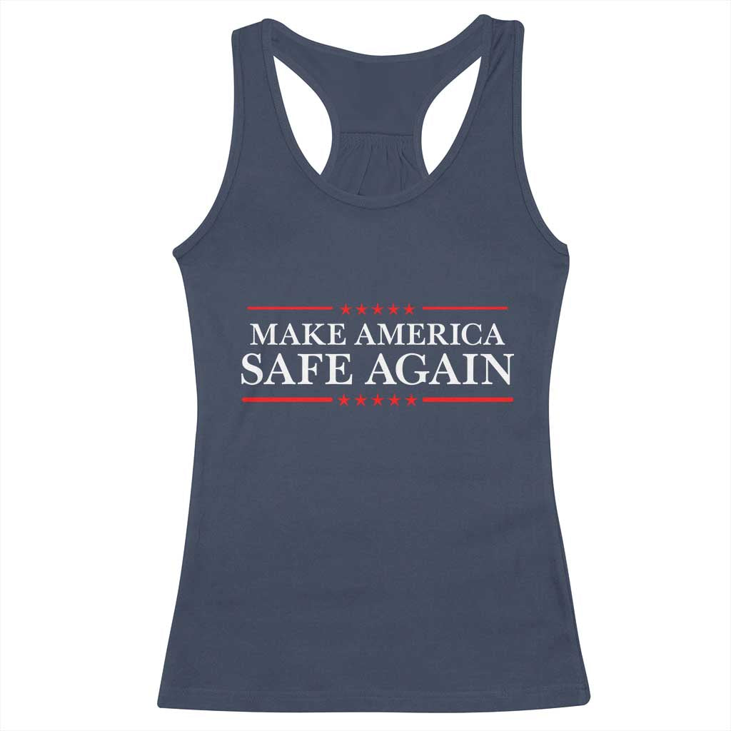 Make America Safe Again Racerback Tank Top Funny US Patriotic 4th of July