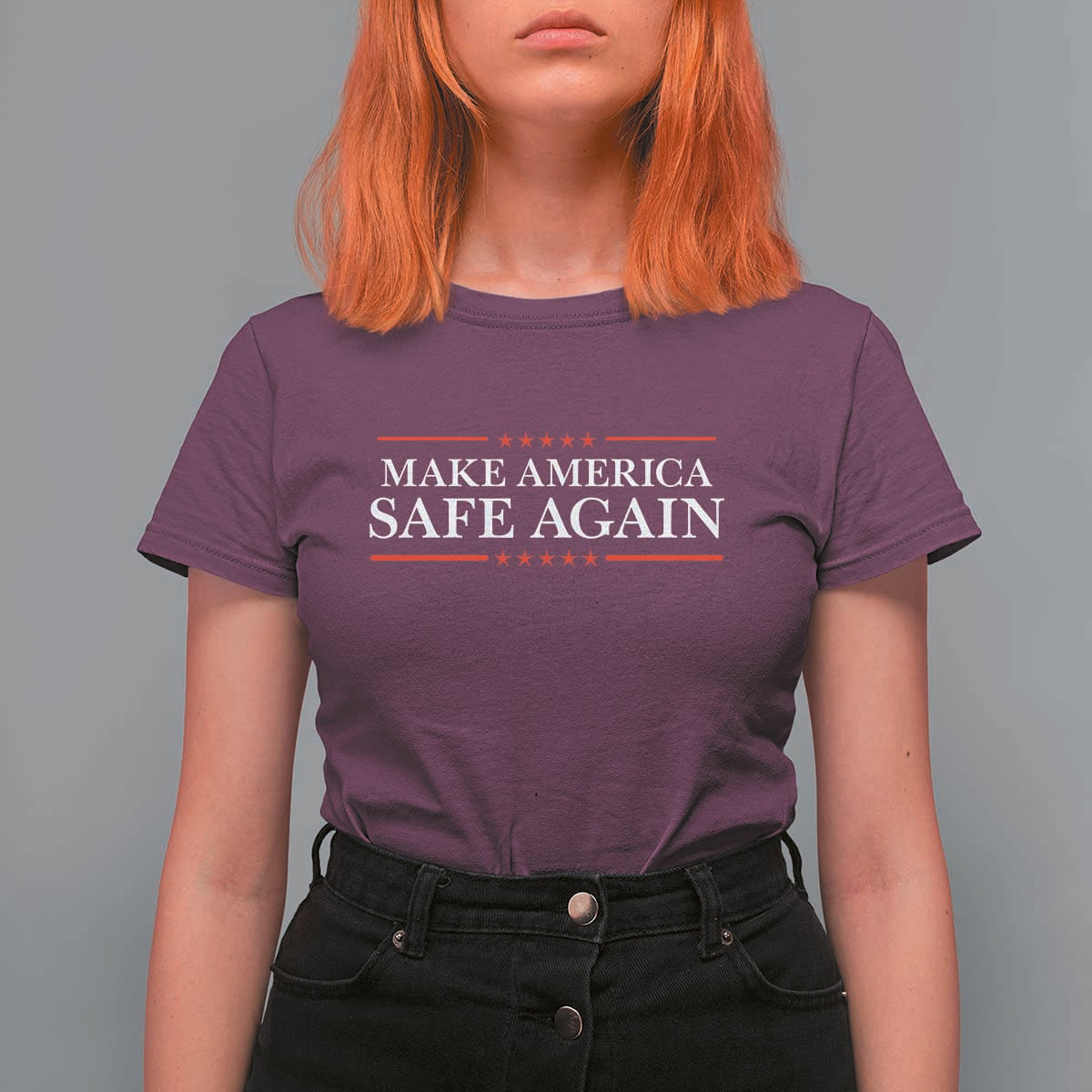 Make America Safe Again T Shirt For Women Funny US Patriotic 4th of July