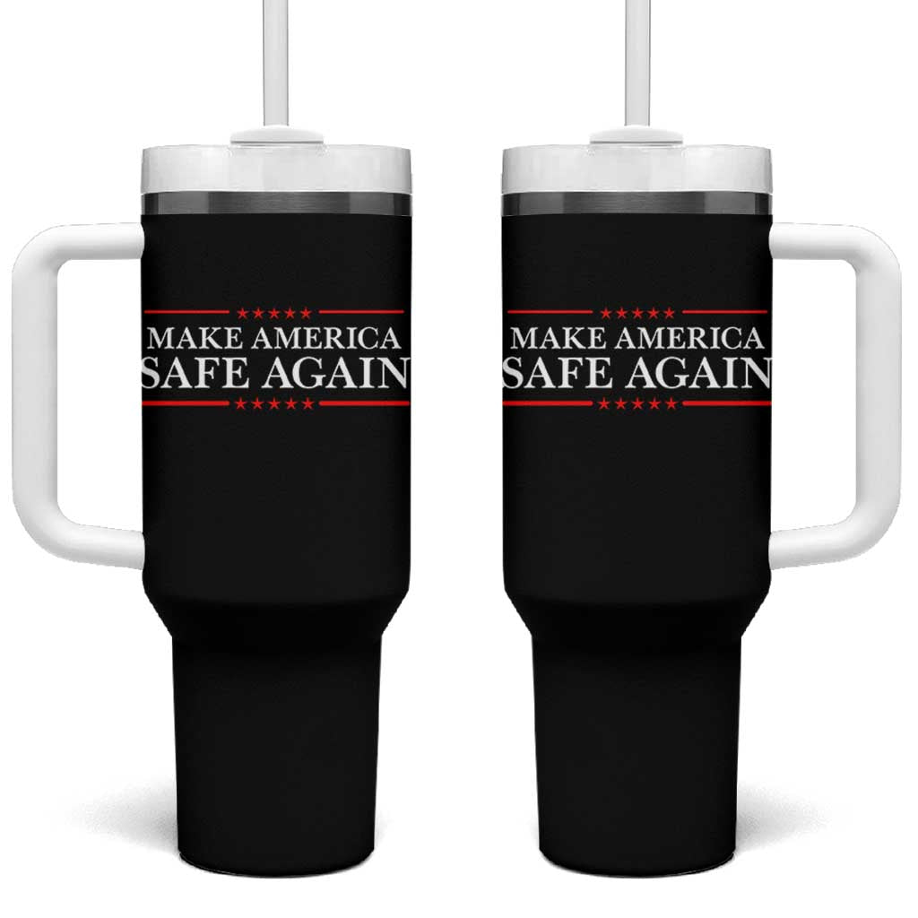 Make America Safe Again Tumbler With Handle Funny US Patriotic 4th of July