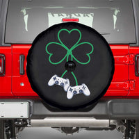 Video Game Lover St Patricks Day with Shamrock Controllers Spare Tire Cover