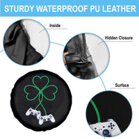 Video Game Lover St Patricks Day with Shamrock Controllers Spare Tire Cover