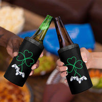 Video Game Lover St Patricks Day with Shamrock Controllers 4 in 1 Can Cooler Tumbler