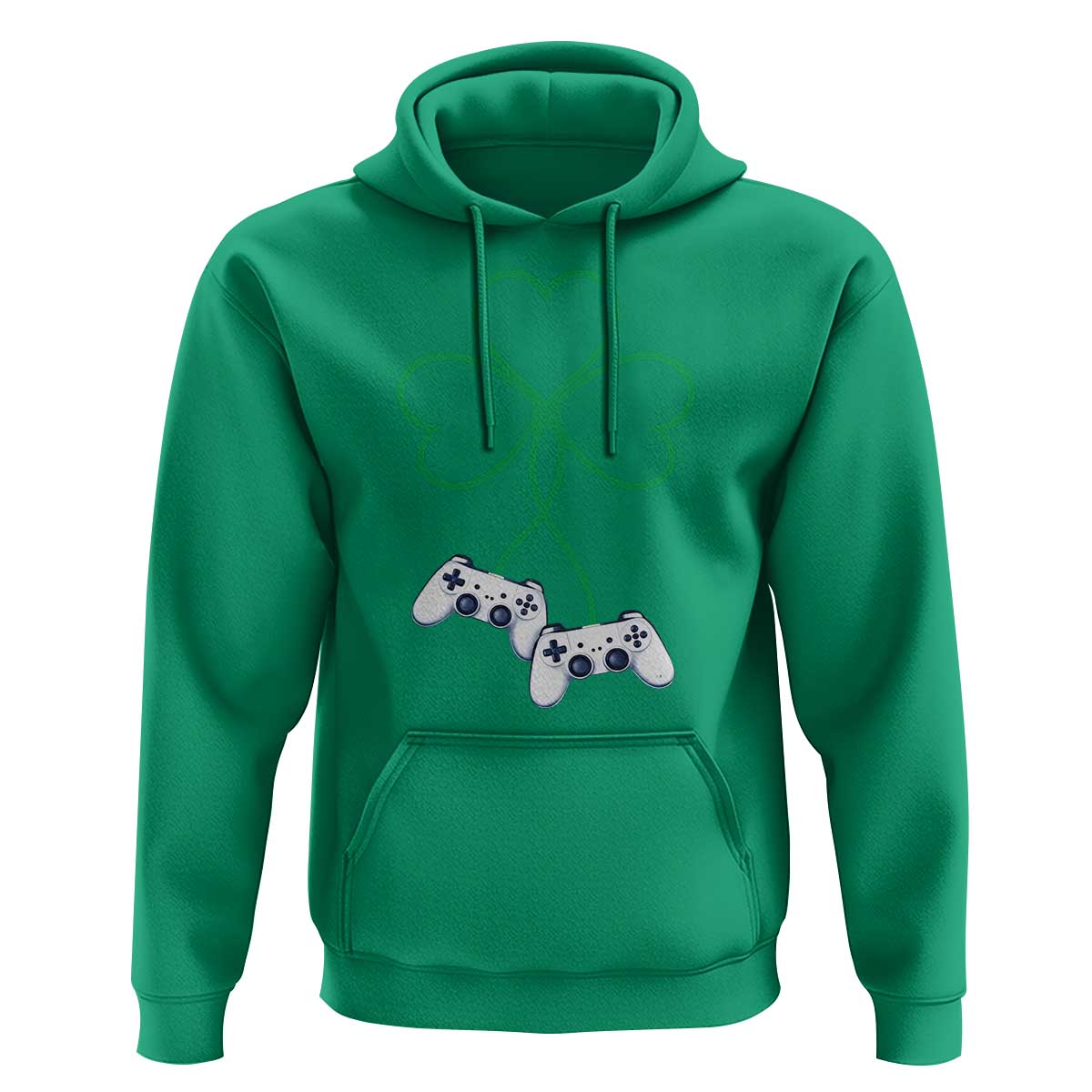 Video Game Lover St Patricks Day with Shamrock Controllers Hoodie