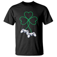 Video Game Lover St Patricks Day with Shamrock Controllers T Shirt