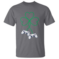 Video Game Lover St Patricks Day with Shamrock Controllers T Shirt