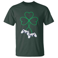 Video Game Lover St Patricks Day with Shamrock Controllers T Shirt
