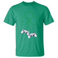 Video Game Lover St Patricks Day with Shamrock Controllers T Shirt