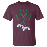 Video Game Lover St Patricks Day with Shamrock Controllers T Shirt
