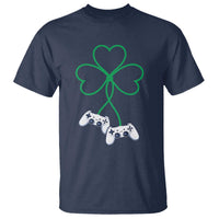 Video Game Lover St Patricks Day with Shamrock Controllers T Shirt