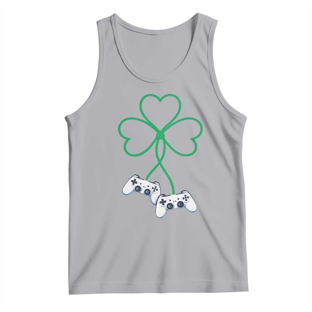 Video Game Lover St Patricks Day with Shamrock Controllers Tank Top