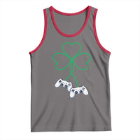 Video Game Lover St Patricks Day with Shamrock Controllers Tank Top
