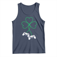 Video Game Lover St Patricks Day with Shamrock Controllers Tank Top