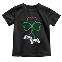 Video Game Lover St Patricks Day with Shamrock Controllers Toddler T Shirt