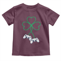 Video Game Lover St Patricks Day with Shamrock Controllers Toddler T Shirt