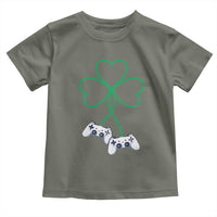 Video Game Lover St Patricks Day with Shamrock Controllers Toddler T Shirt