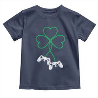Video Game Lover St Patricks Day with Shamrock Controllers Toddler T Shirt