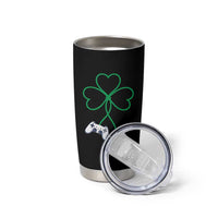 Video Game Lover St Patricks Day with Shamrock Controllers Tumbler Cup