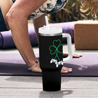 Video Game Lover St Patricks Day with Shamrock Controllers Tumbler With Handle