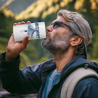 Penguin But Why 4 in 1 Can Cooler Tumbler Funny Penguin Snowy Mountain Meme
