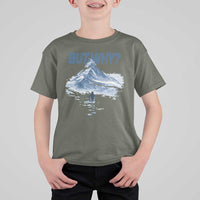 Penguin But Why T Shirt For Kid Funny Penguin Snowy Mountain Meme
