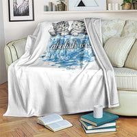 Abolish Ice Throw Blanket Cute Cat Melting Ice Pro Immigrant