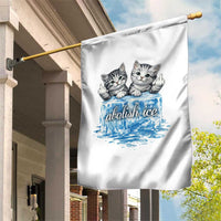 Abolish Ice Garden Flag Cute Cat Melting Ice Pro Immigrant