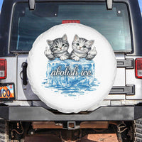 Abolish Ice Spare Tire Cover Cute Cat Melting Ice Pro Immigrant