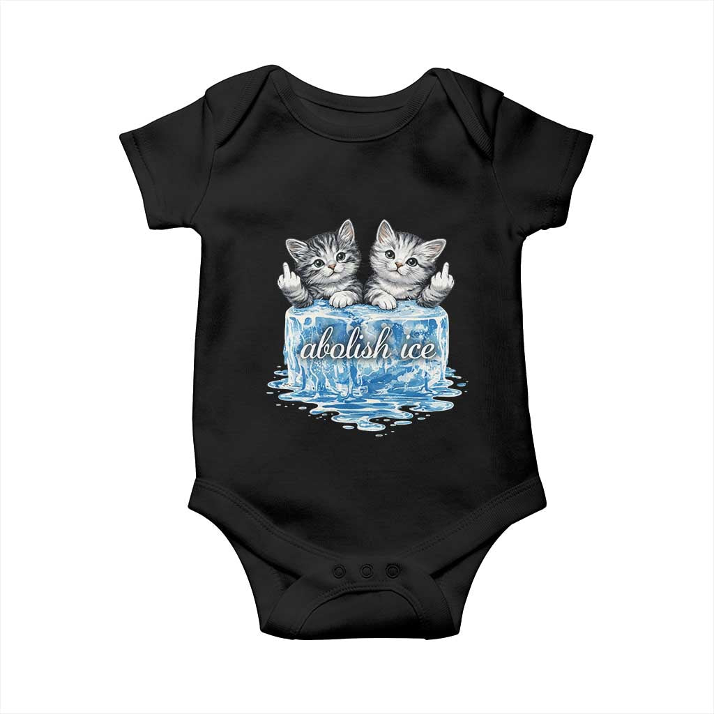 Abolish Ice Baby Onesie Cute Cat Melting Ice Pro Immigrant