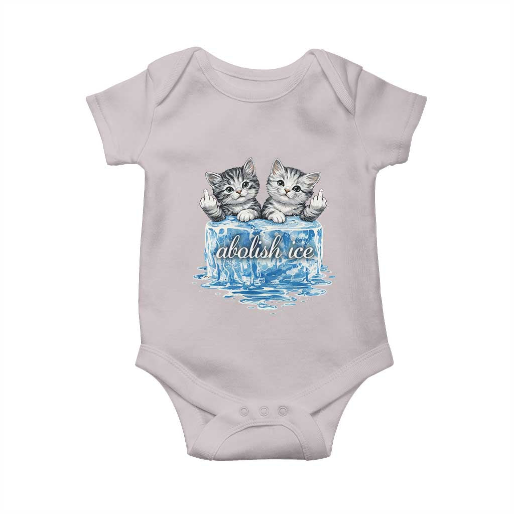 Abolish Ice Baby Onesie Cute Cat Melting Ice Pro Immigrant
