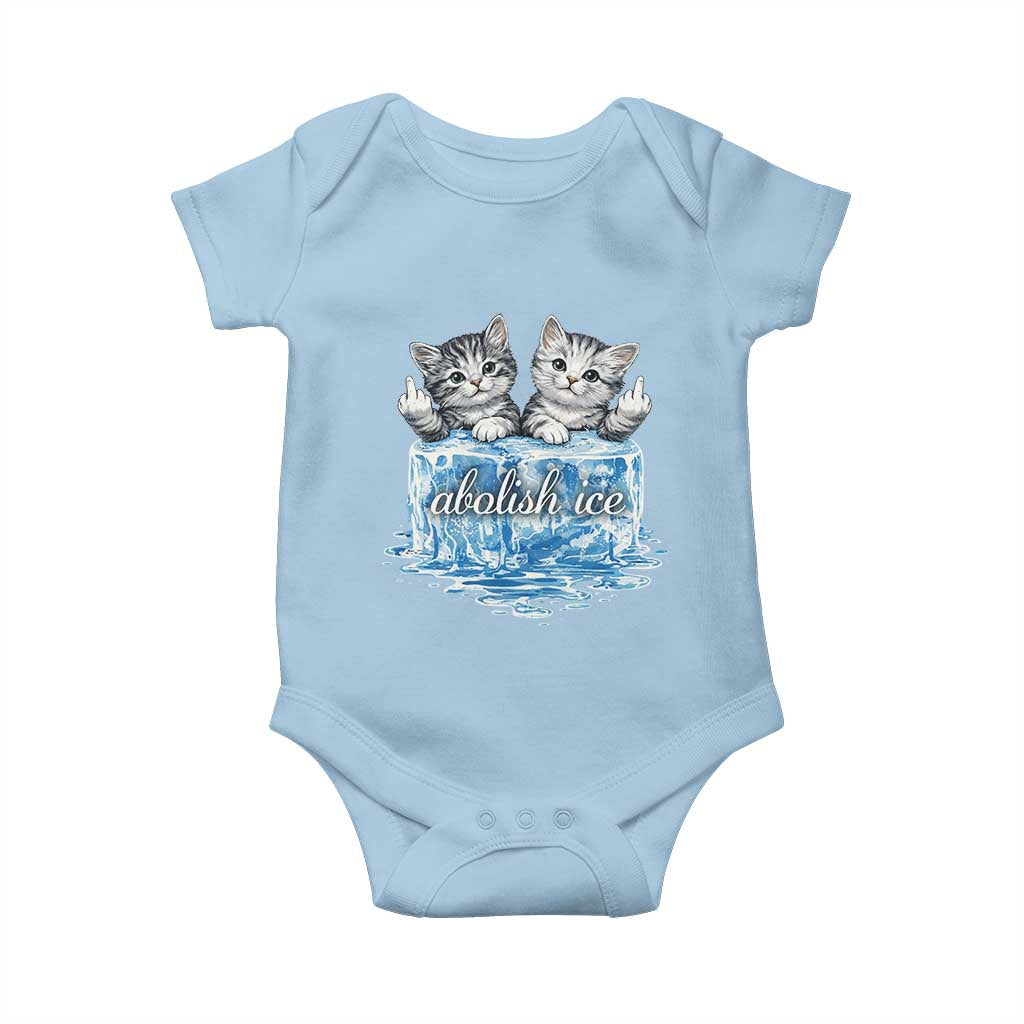 Abolish Ice Baby Onesie Cute Cat Melting Ice Pro Immigrant