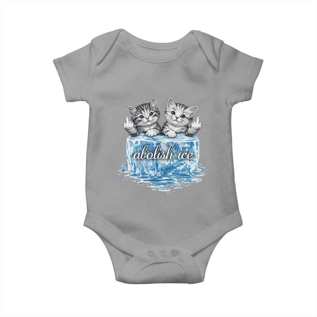 Abolish Ice Baby Onesie Cute Cat Melting Ice Pro Immigrant