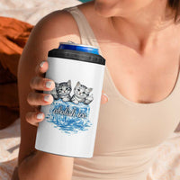 Abolish Ice 4 in 1 Can Cooler Tumbler Cute Cat Melting Ice Pro Immigrant