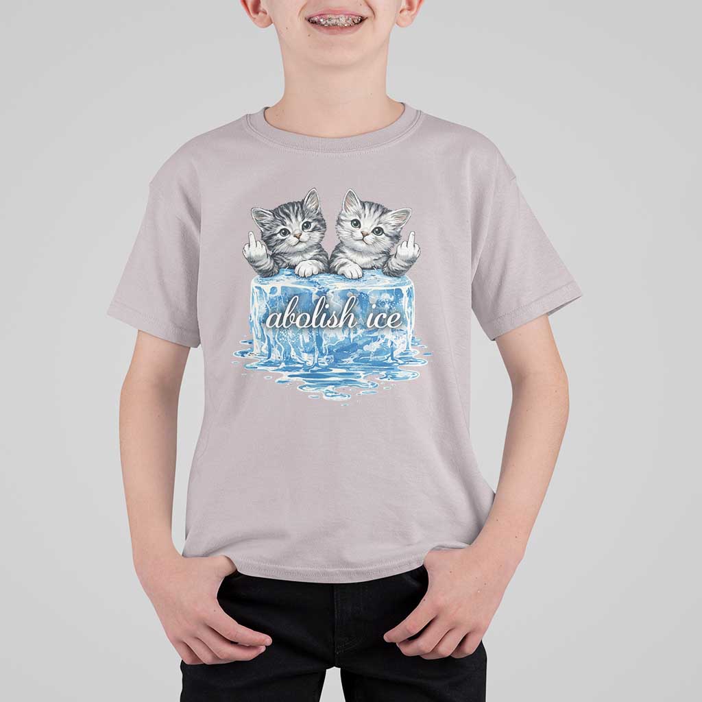 Abolish Ice T Shirt For Kid Cute Cat Melting Ice Pro Immigrant