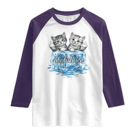 Abolish Ice Raglan Shirt Cute Cat Melting Ice Pro Immigrant