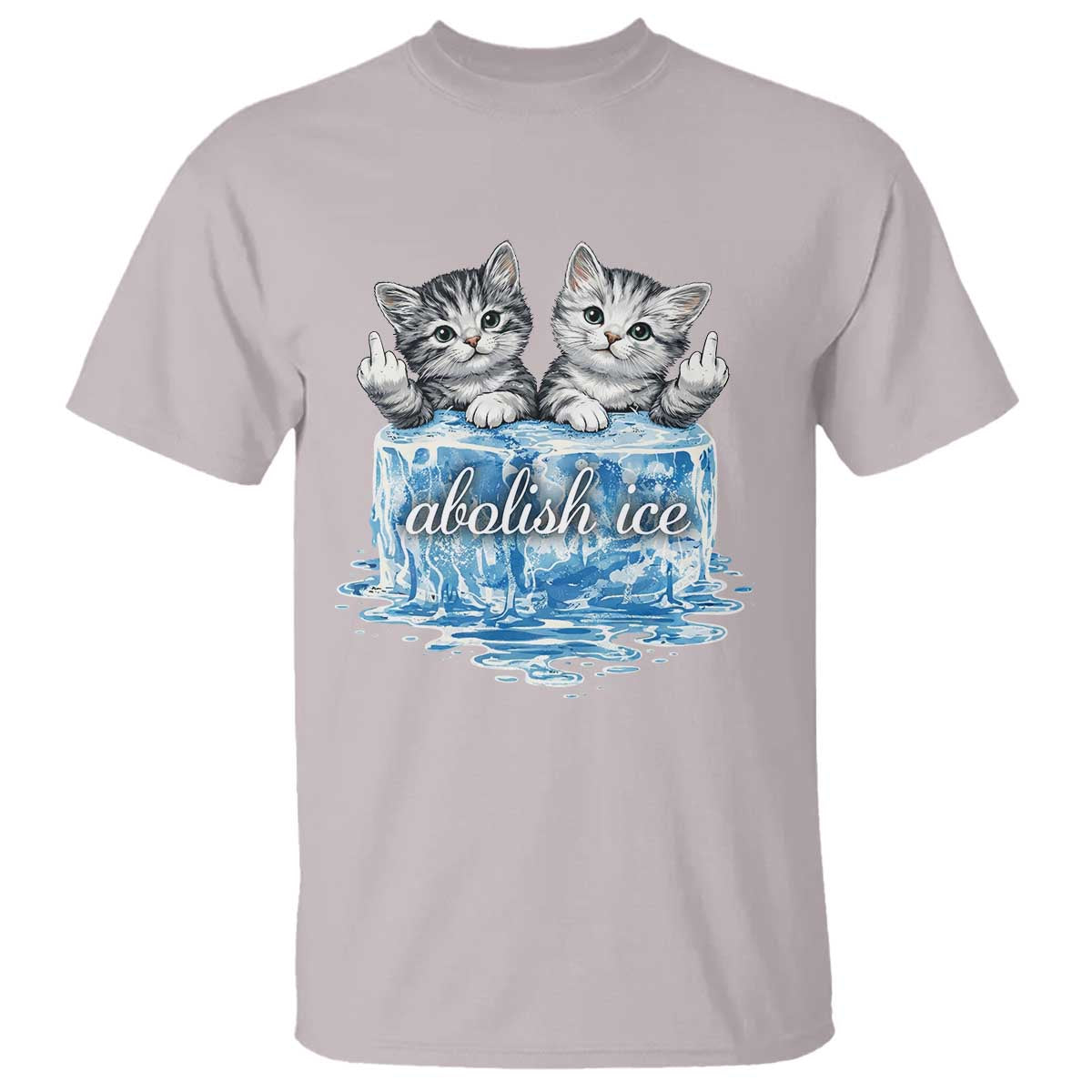 Abolish Ice T Shirt Cute Cat Melting Ice Pro Immigrant