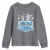 Abolish Ice Youth Sweatshirt Cute Cat Melting Ice Pro Immigrant
