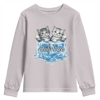 Abolish Ice Youth Sweatshirt Cute Cat Melting Ice Pro Immigrant