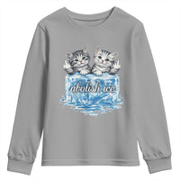 Abolish Ice Youth Sweatshirt Cute Cat Melting Ice Pro Immigrant