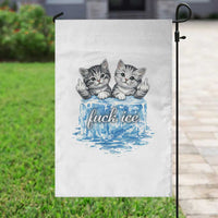 Fck Ice Garden Flag Cute Cat Melting Ice Pro Immigrant