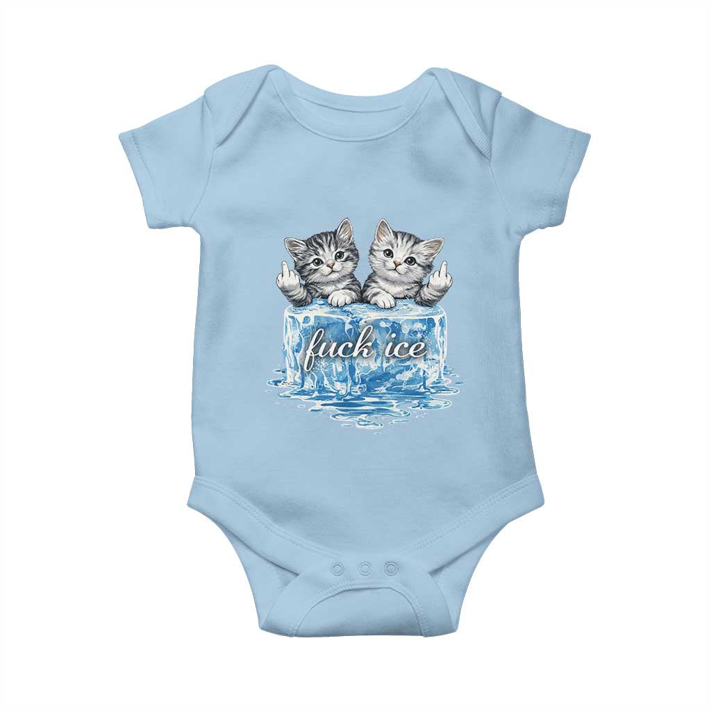Fck Ice Baby Onesie Cute Cat Melting Ice Pro Immigrant