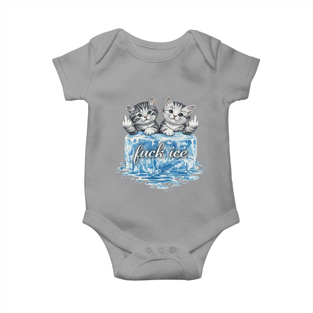 Fck Ice Baby Onesie Cute Cat Melting Ice Pro Immigrant