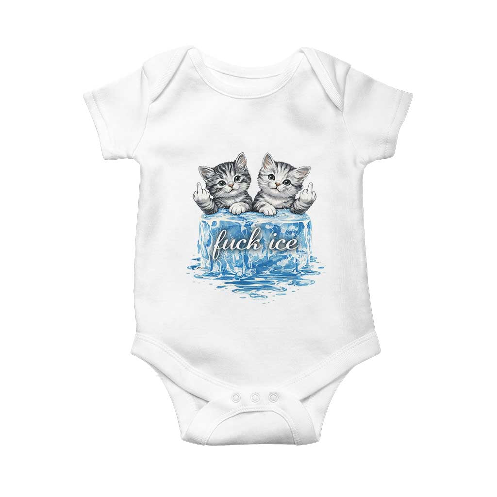 Fck Ice Baby Onesie Cute Cat Melting Ice Pro Immigrant