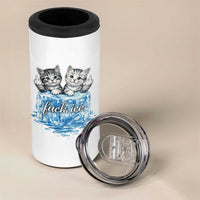Fck Ice 4 in 1 Can Cooler Tumbler Cute Cat Melting Ice Pro Immigrant
