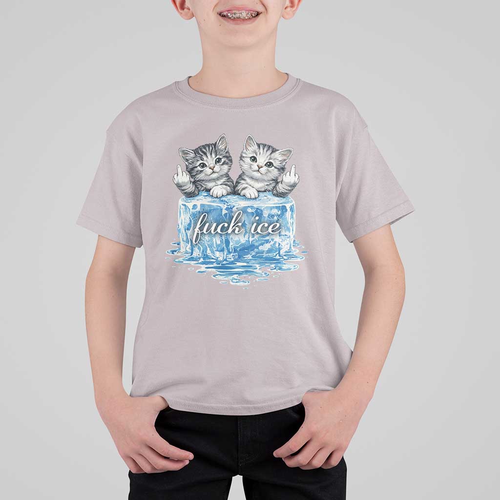 Fck Ice T Shirt For Kid Cute Cat Melting Ice Pro Immigrant