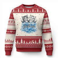 Fck Ice Ugly Christmas Sweater Cute Cat Melting Ice Pro Immigrant