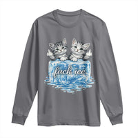 Fck Ice Long Sleeve Shirt Cute Cat Melting Ice Pro Immigrant