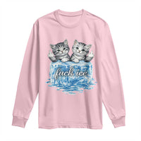 Fck Ice Long Sleeve Shirt Cute Cat Melting Ice Pro Immigrant