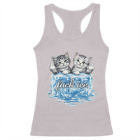Fck Ice Racerback Tank Top Cute Cat Melting Ice Pro Immigrant