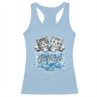 Fck Ice Racerback Tank Top Cute Cat Melting Ice Pro Immigrant