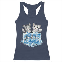 Fck Ice Racerback Tank Top Cute Cat Melting Ice Pro Immigrant